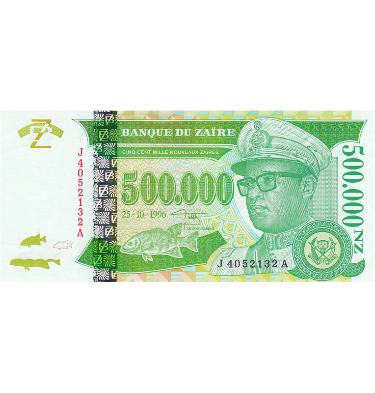 Zaire 500.000 New Zaires 1996 Pick 78a